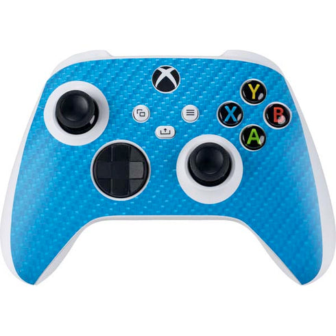 Blue Carbon Fiber Specialty Material Xbox Series S Controller Skin